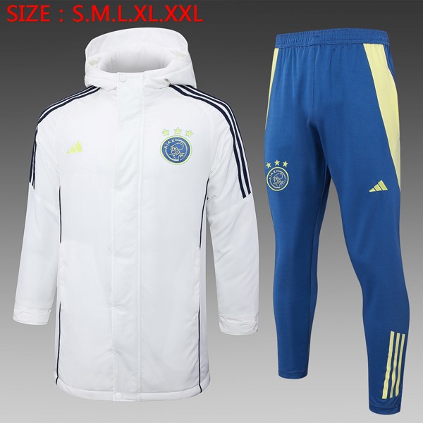 Abrigo Ajax Conjunto Completo 2024-25 Blanco